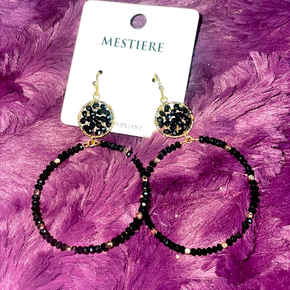 Brand New Drop Down Embellished Circle Hoop Earrings ✨✨